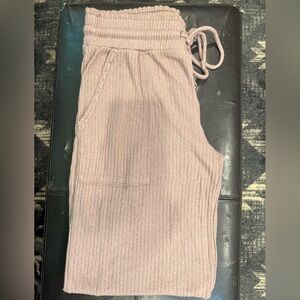 Stars Above Ribbed Knit Pants in Light Pink